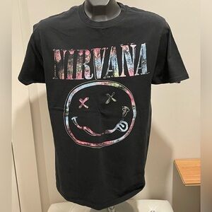NIRVANA Black Band Graphic Tee